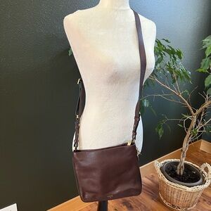 Brown Leather Fossil Crossbody Bag